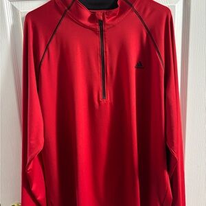 Adidas Red and Black Pullover